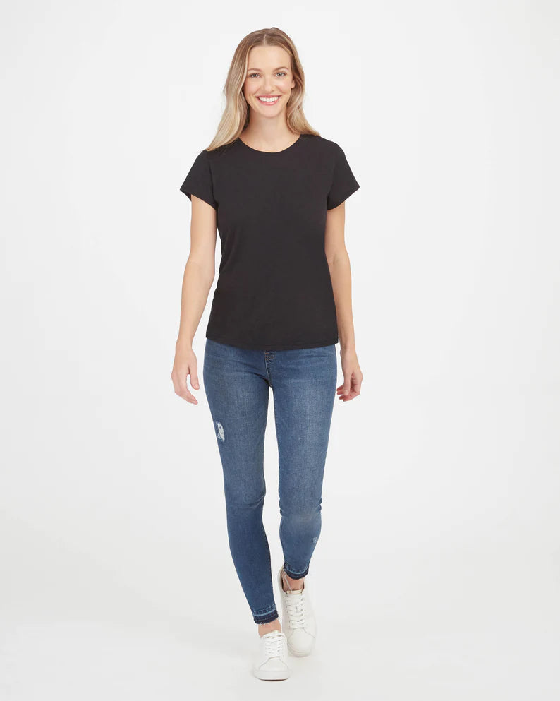 Pima Cotton Crew Neck Tee | Very Black