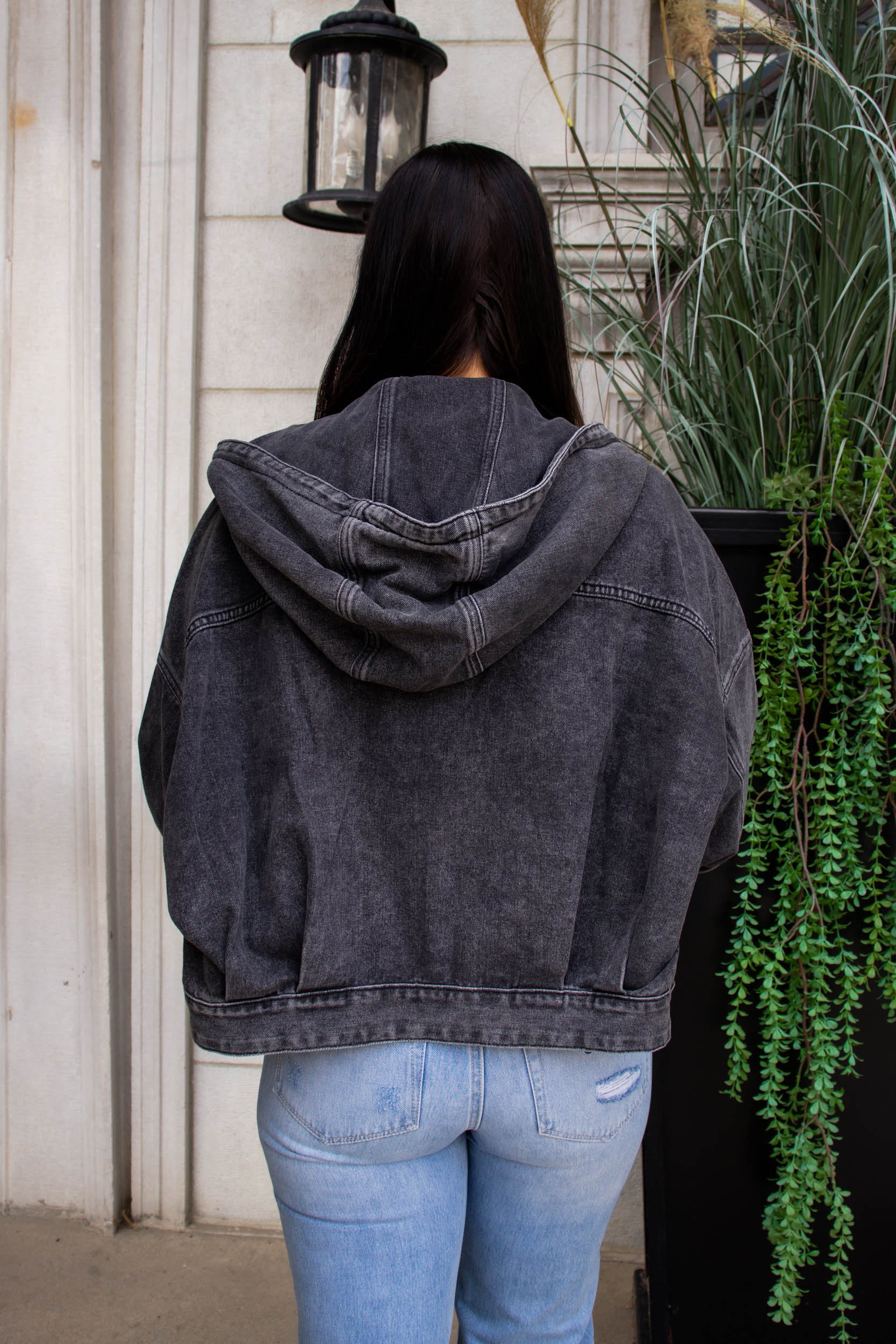 Chandler Hooded Jacket | Washed Black
