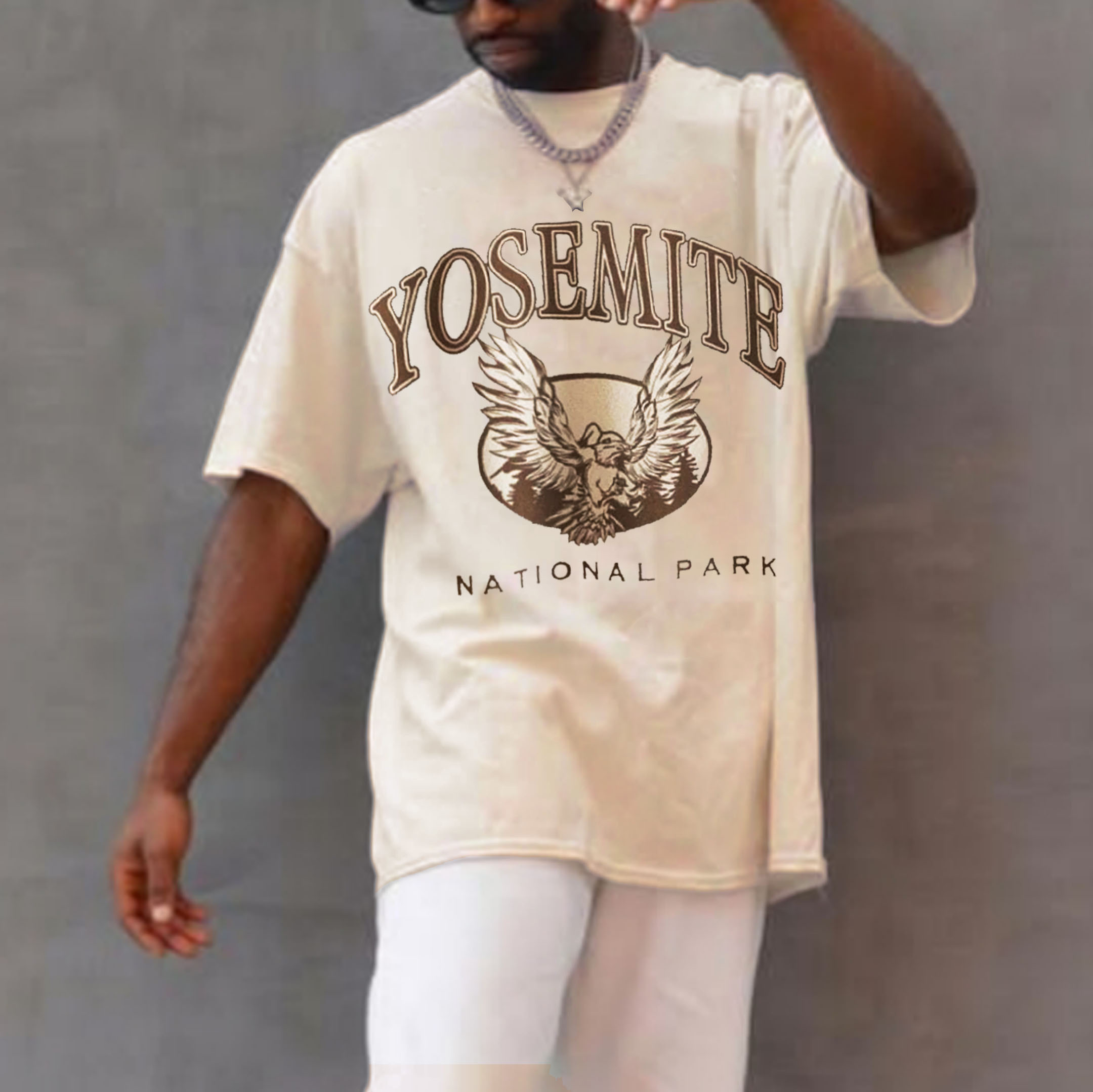 Retro Oversized YOSEMITE Men's T-shirt