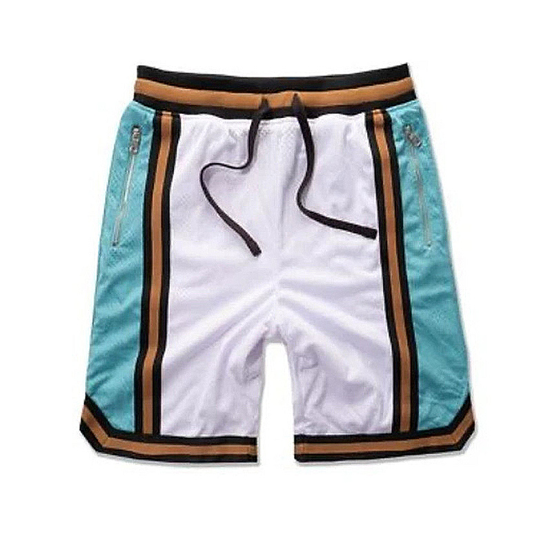 Contrast Panel Mesh Basketball Shorts