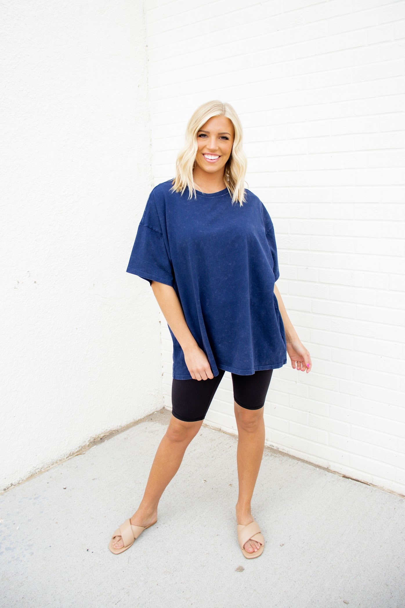 Leah Oversized Tee | Dark Night