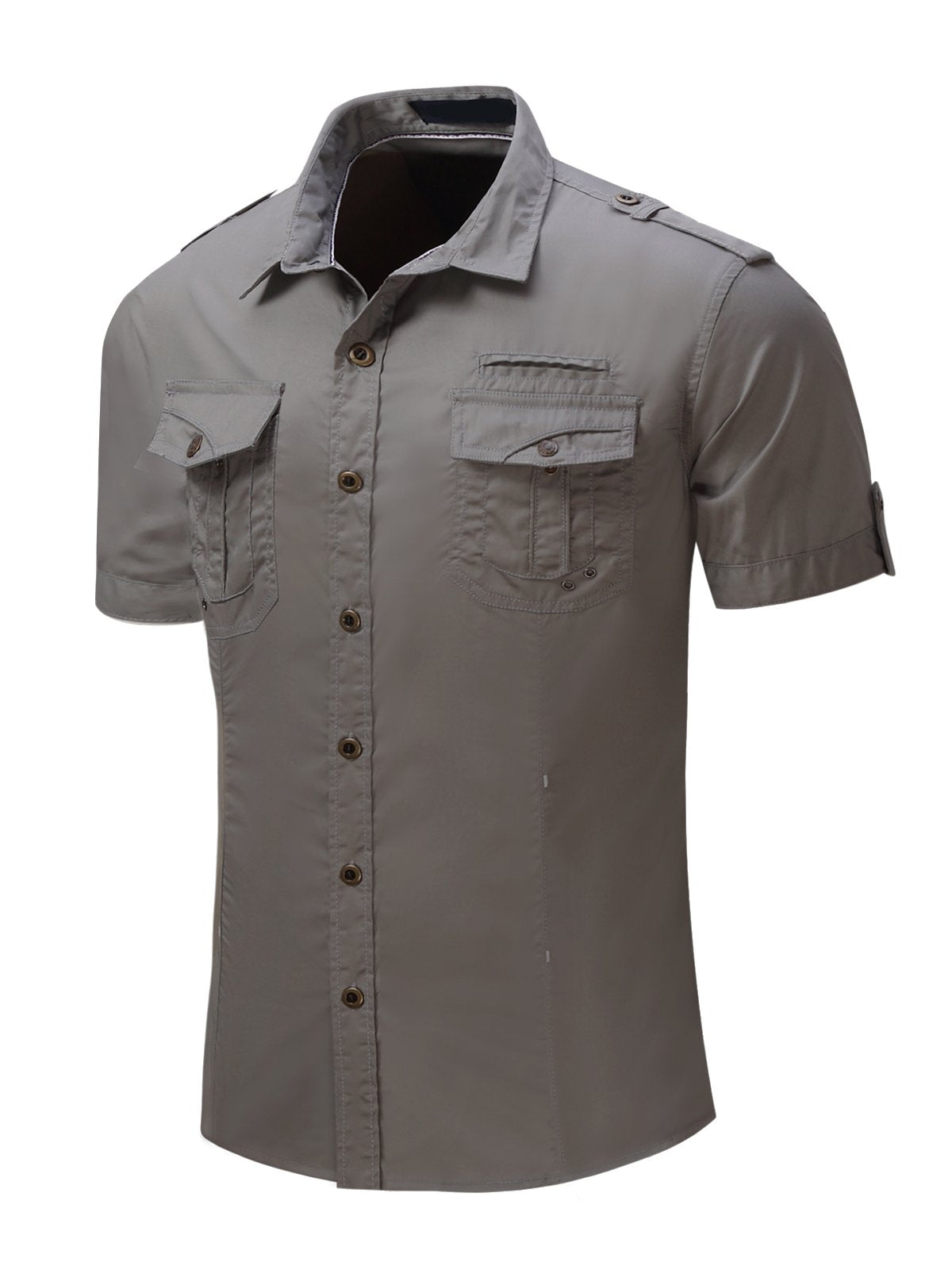 Men's Outdoor Pure Cotton Casual Short Sleeve Shirt