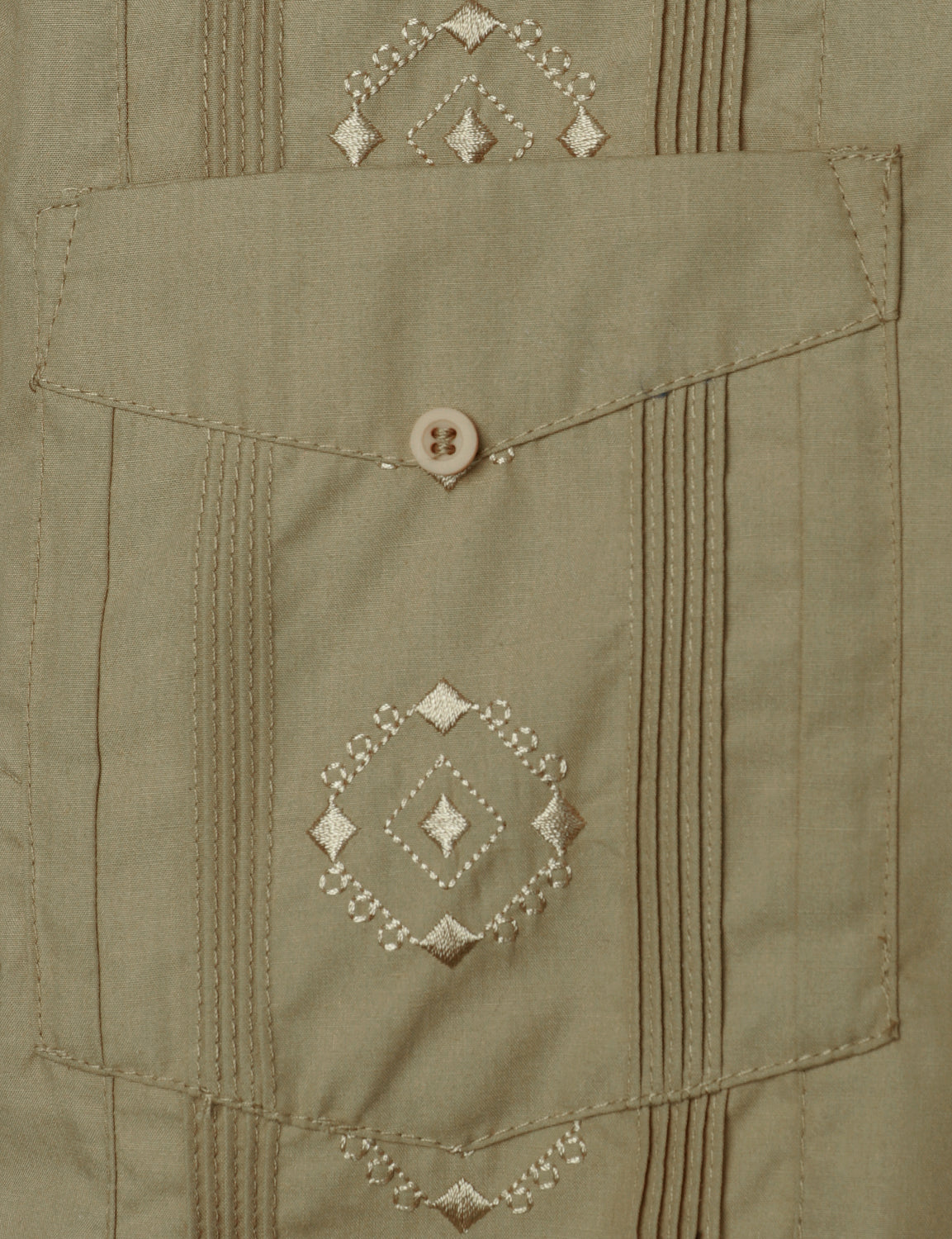 Men's Casual Summer Pocket Short Sleeve Button Up Cuban Guayabera Shirt
