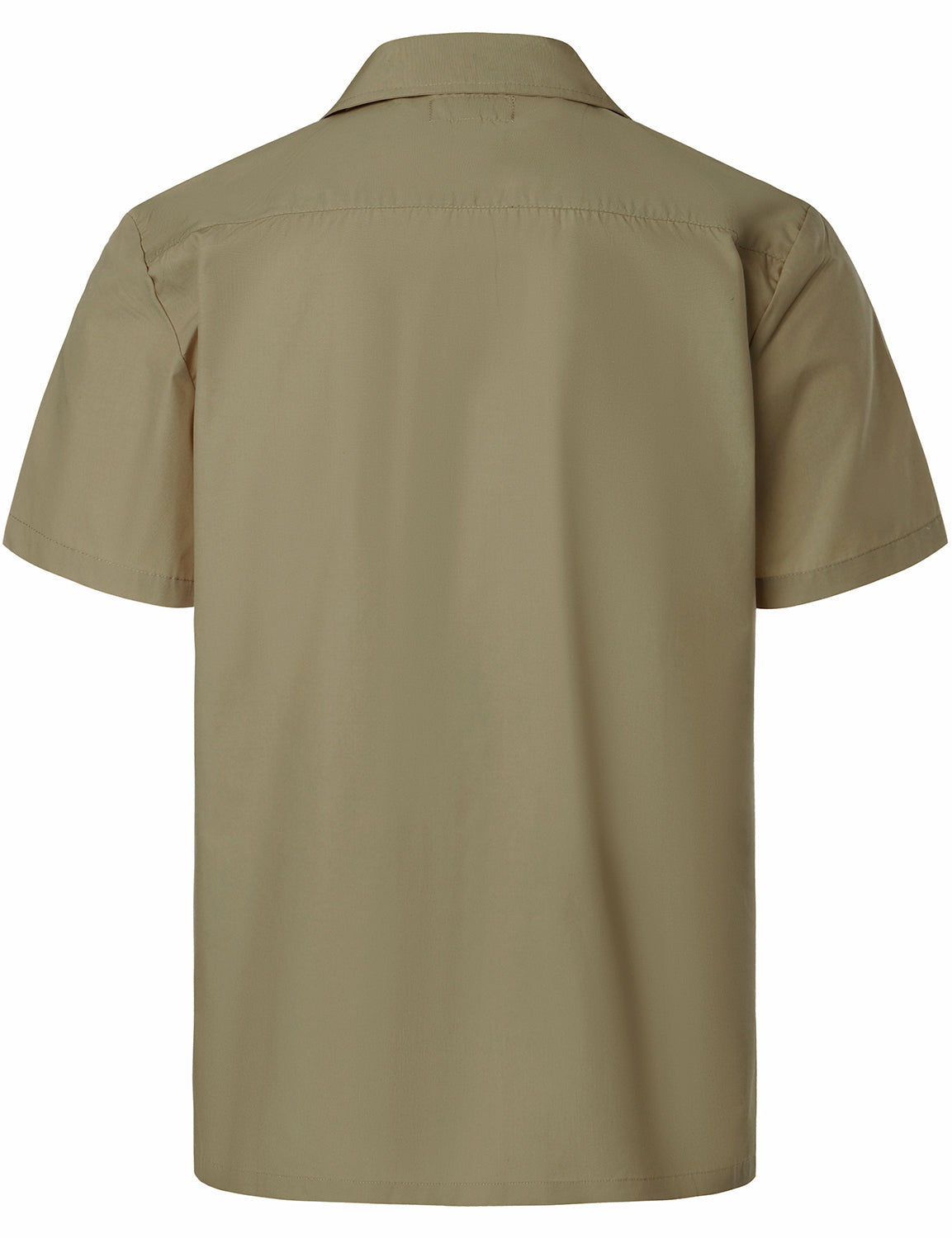 Men's Casual Summer Pocket Short Sleeve Button Up Cuban Guayabera Shirt