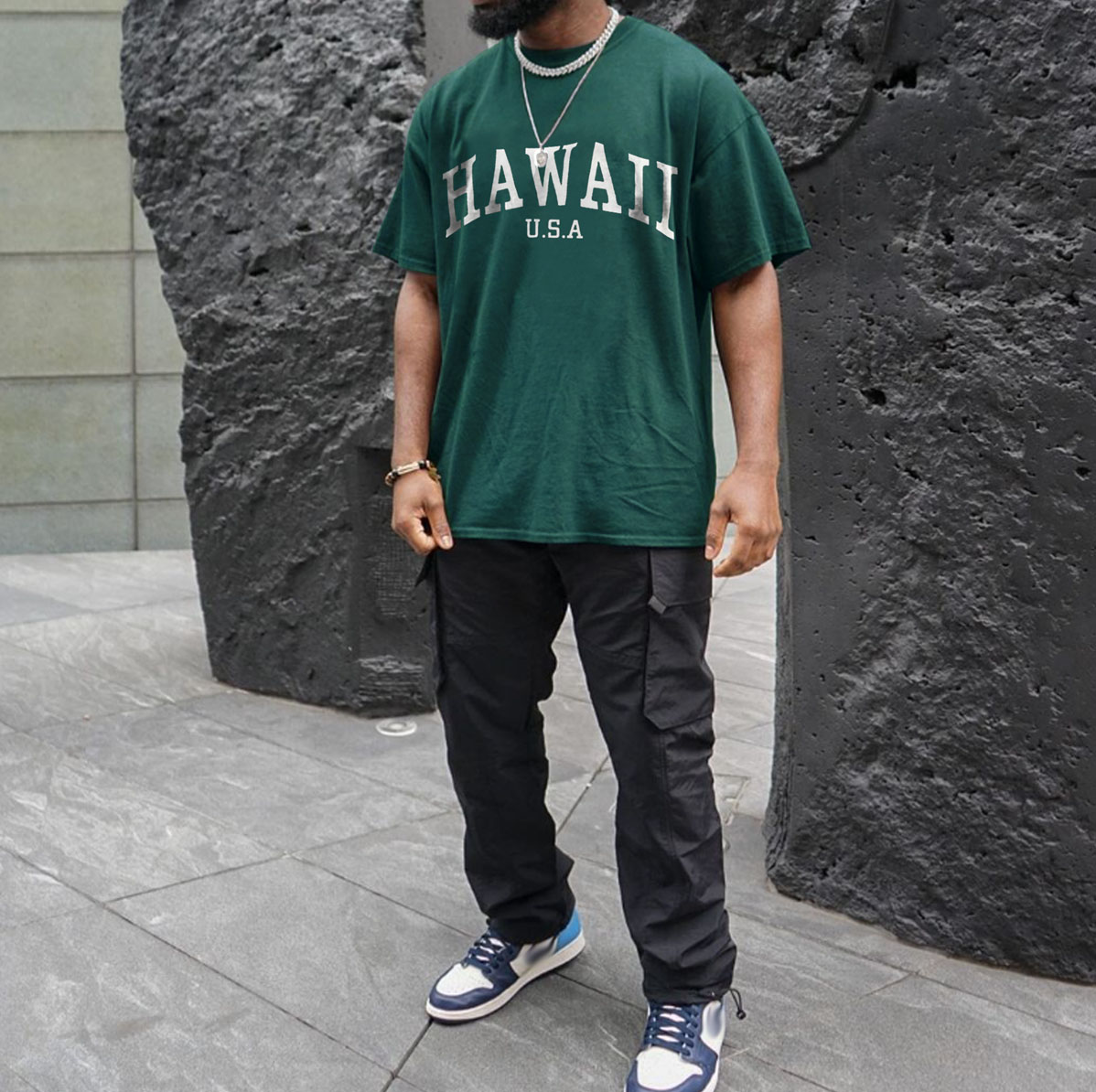 Men's Retro Hawaiian Casual T-shirt