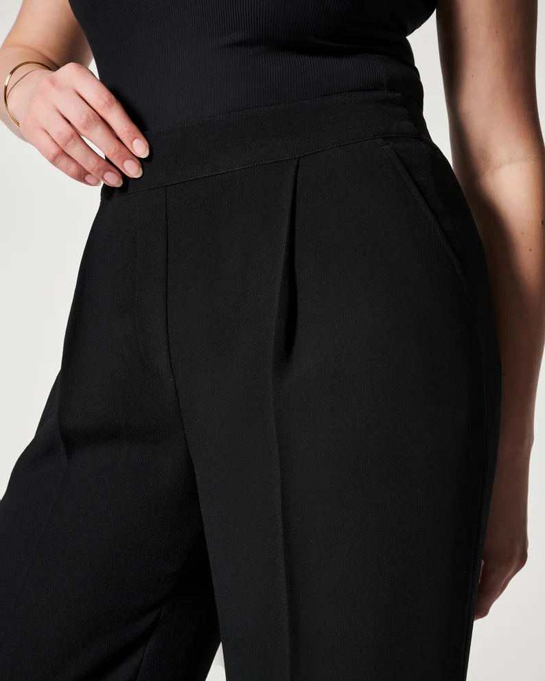 Spanx Crepe Pleated Trouser | Black