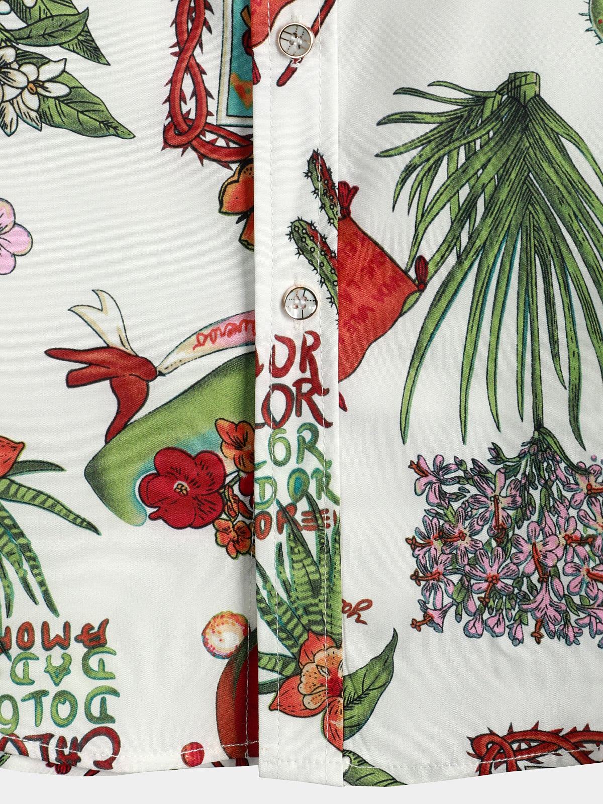 Men's Short Sleeve Floral Tropical Hawaiian Shirt
