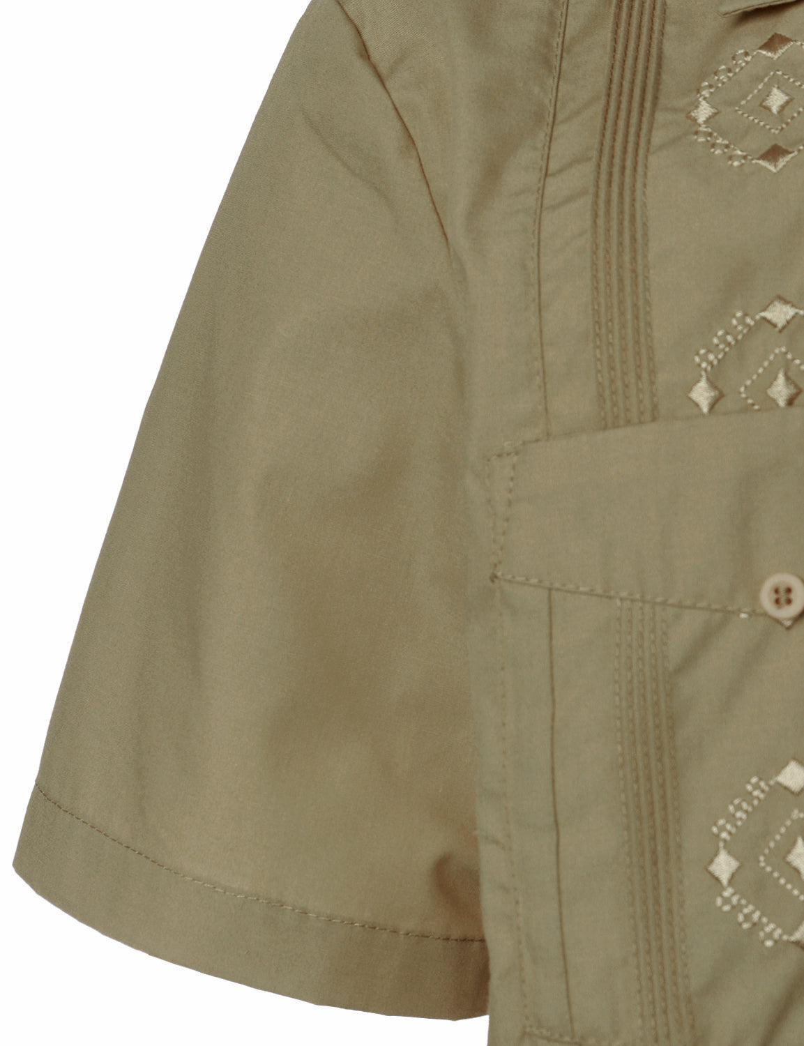 Men's Casual Summer Pocket Short Sleeve Button Up Cuban Guayabera Shirt