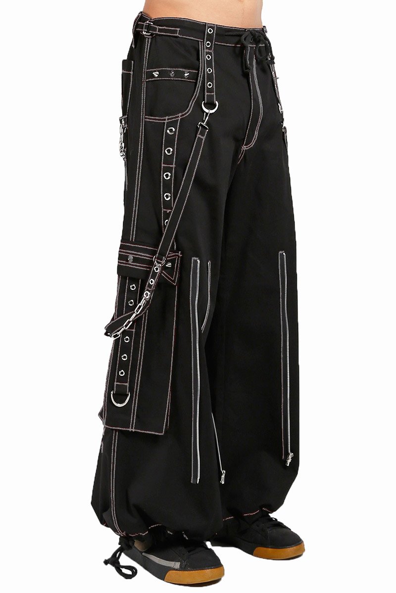 Back Up Skull Pants Black / White