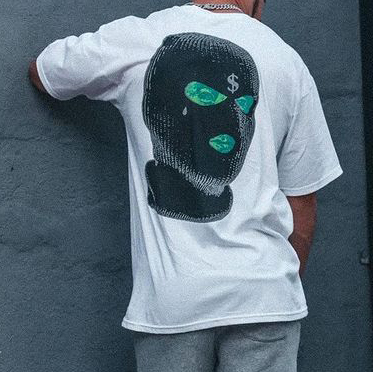 Give The Poor Money Graphic Print Short-sleeved T-shirt