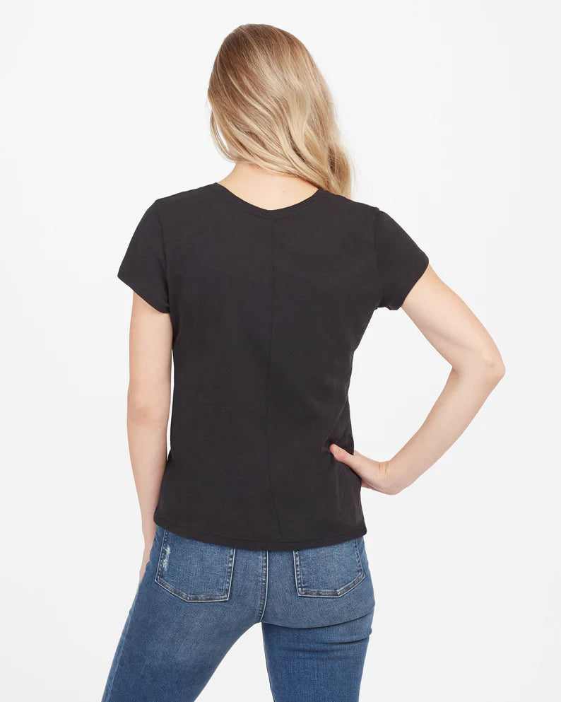 Pima Cotton Crew Neck Tee | Very Black