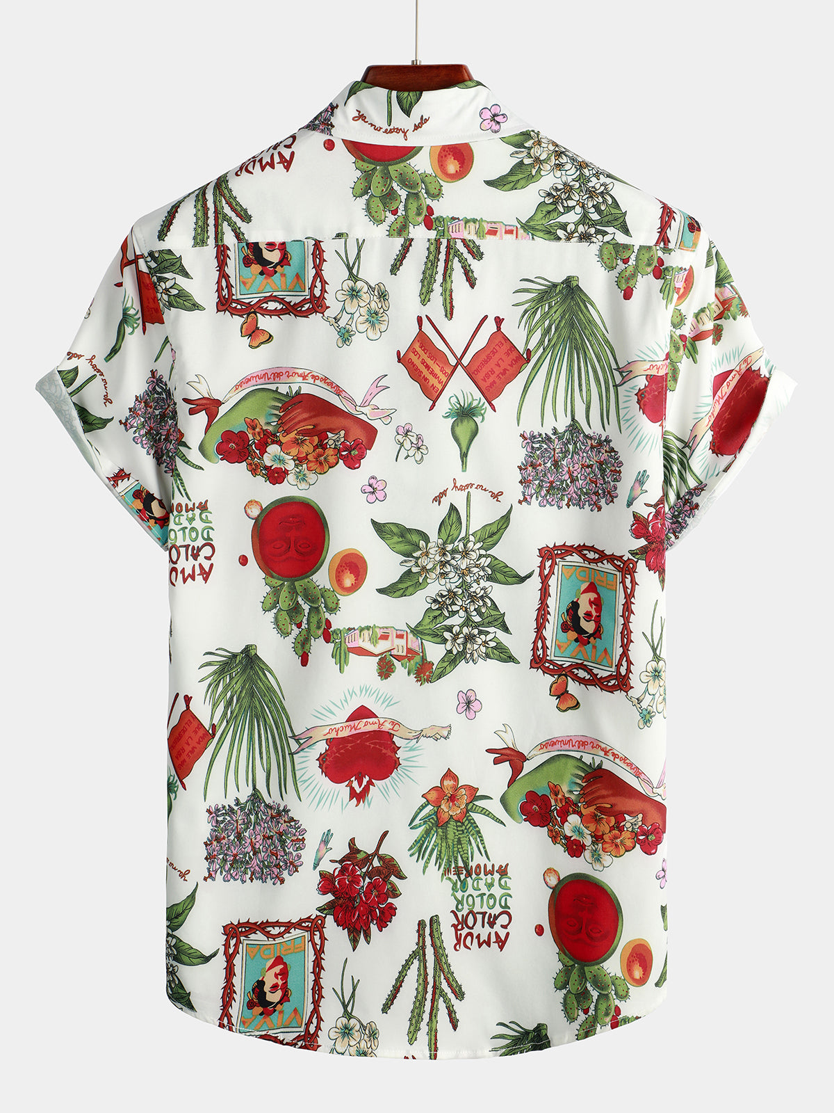 Men's Short Sleeve Floral Tropical Hawaiian Shirt