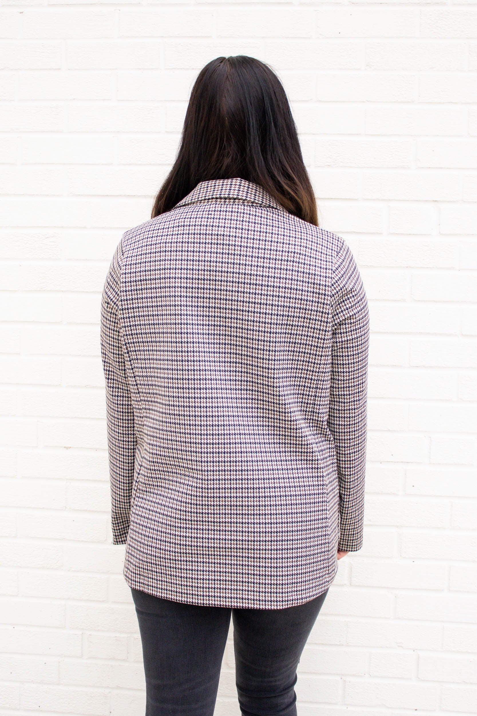 Jill Fitted Blazer | Stone/Black