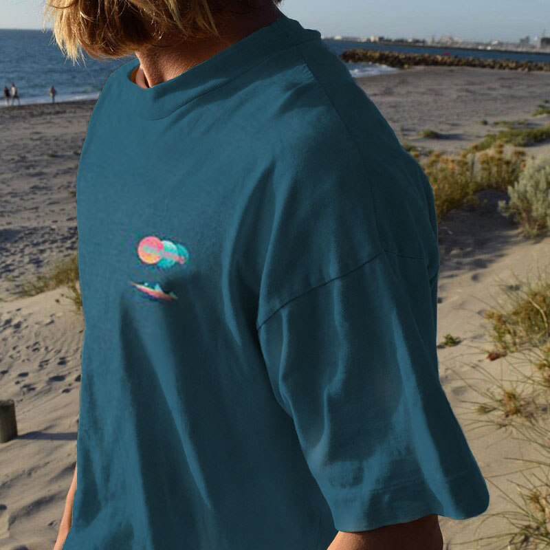 Beach Coconut Tree Landscape Print T-shirt