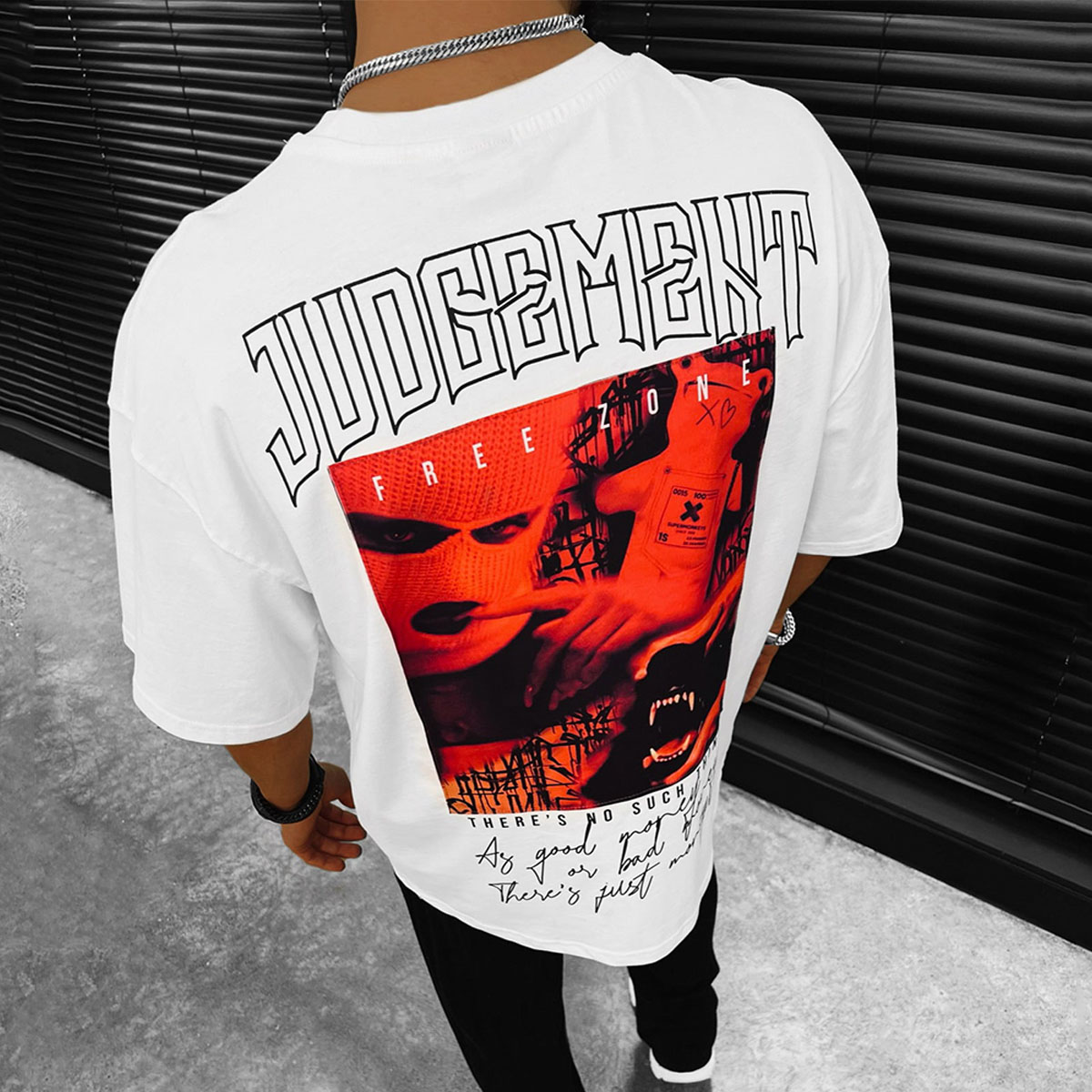 Men's Oversized Fashion Print T-Shirt