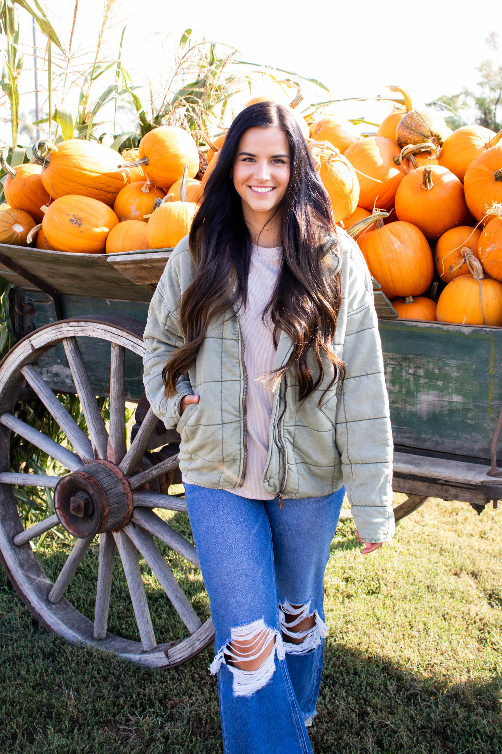 Cole Oversized Washed Jacket | Olive