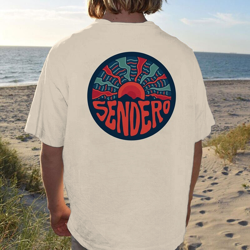 Men Vintage Fashion Brave Print Casual Unisex T-shirt