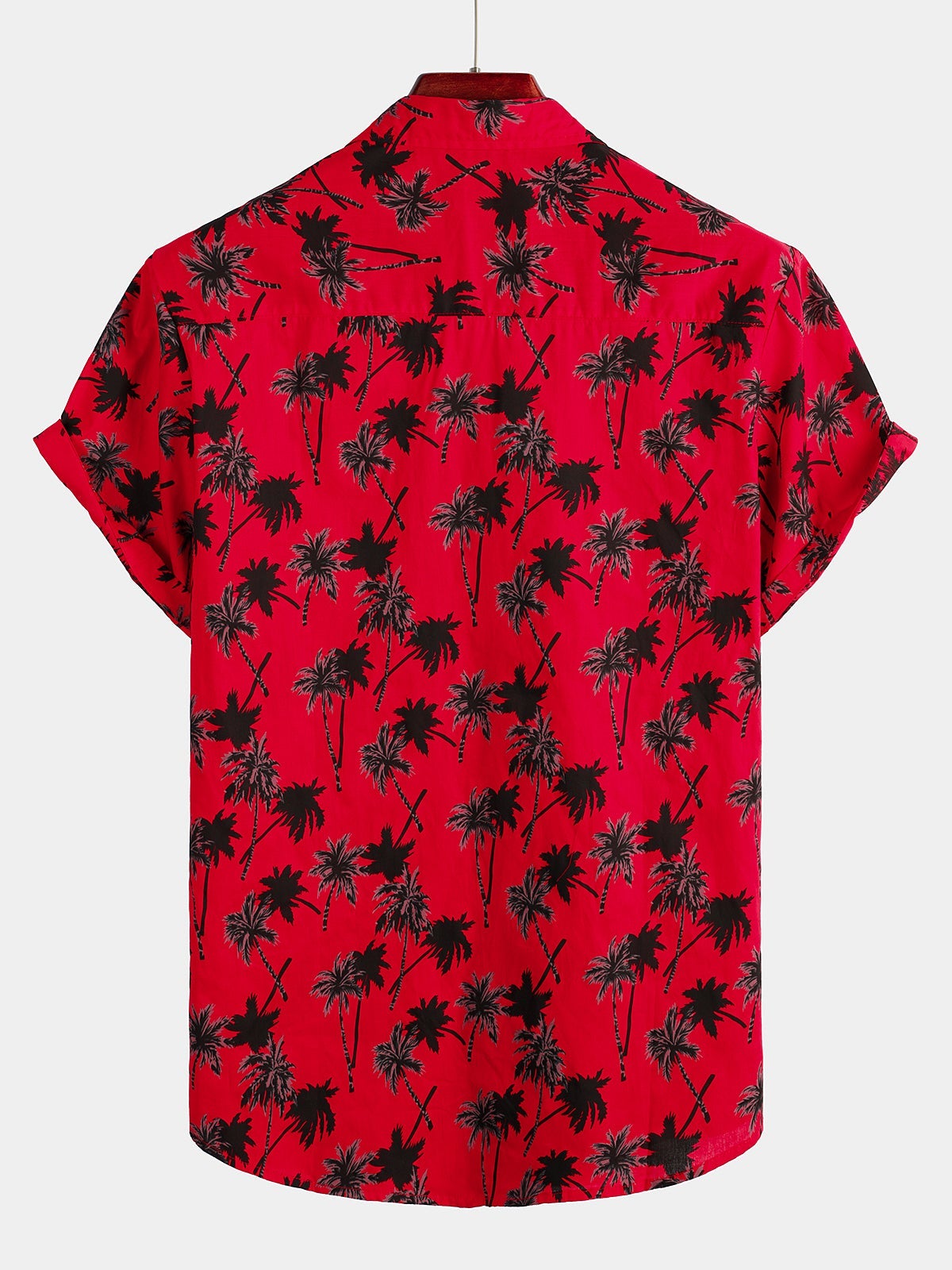 Men's Summer Tropical Coconut Tree Print Short Sleeve Shirt