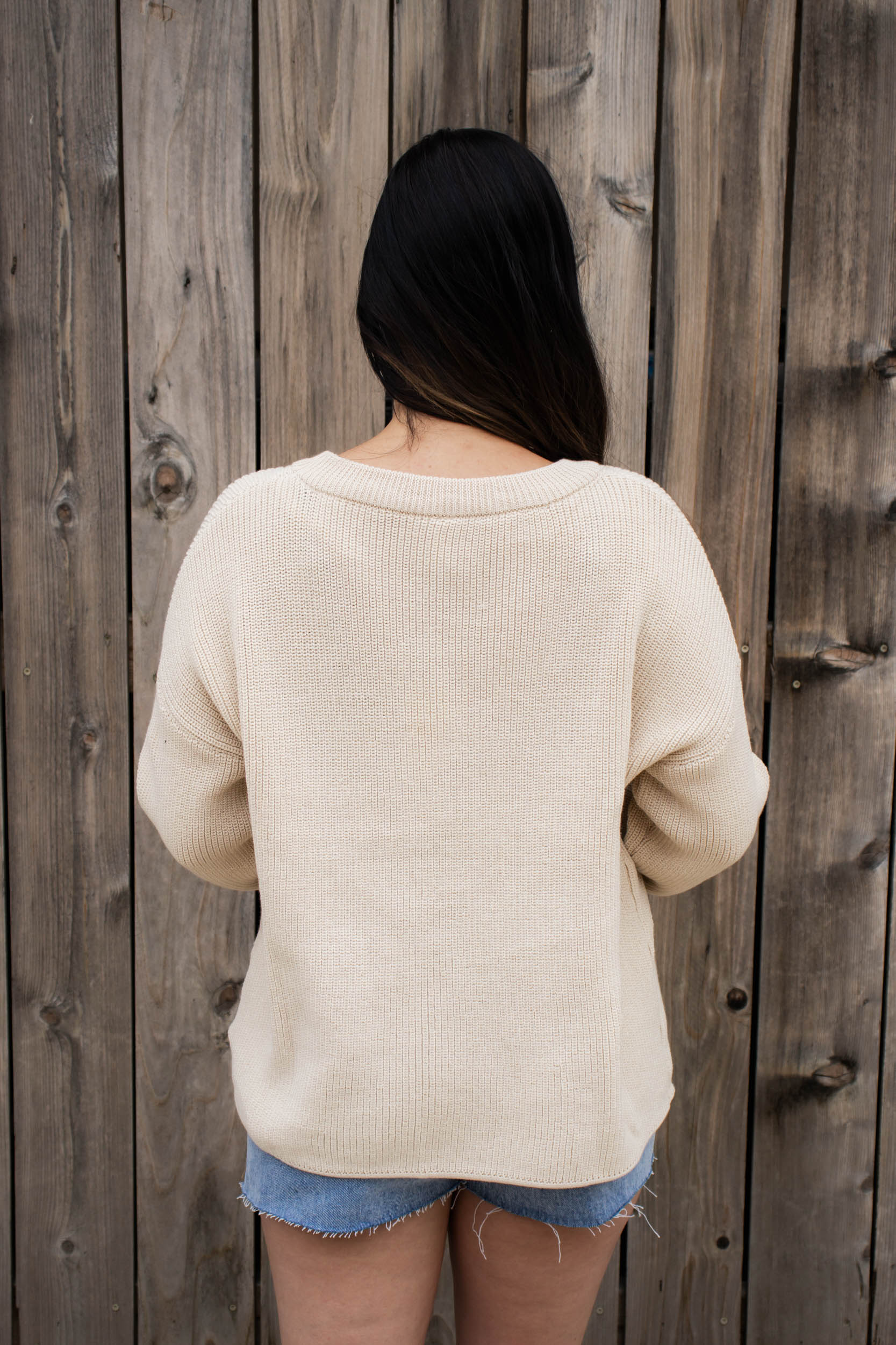 Isabelle Long Sleeve Vacay Sweater | Natural