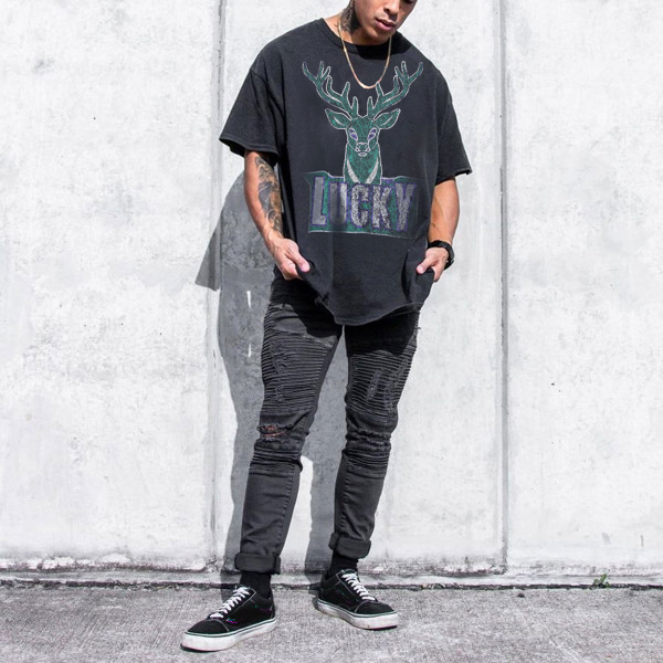 Basketball Retro Print T-shirt