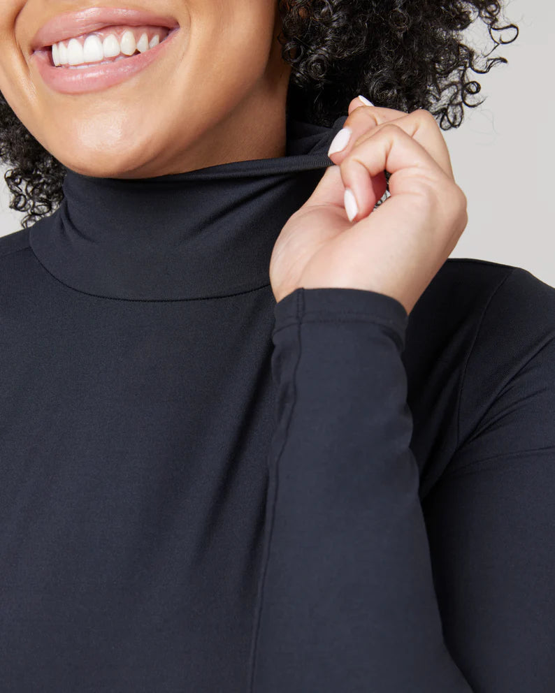 Suit Yourself Long Sleeve Turtleneck Bodysuit | Black