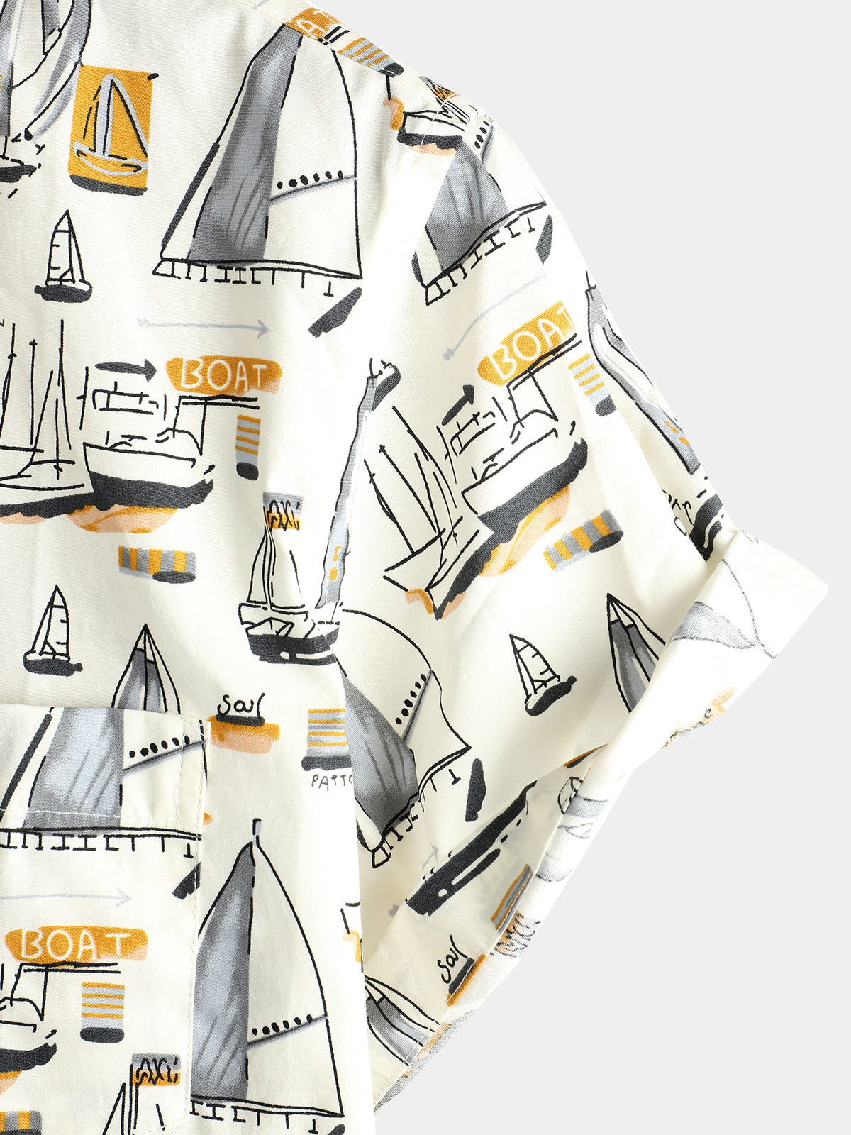 Men's Casual Holiday Cotton Pocket Short Sleeve Shirt