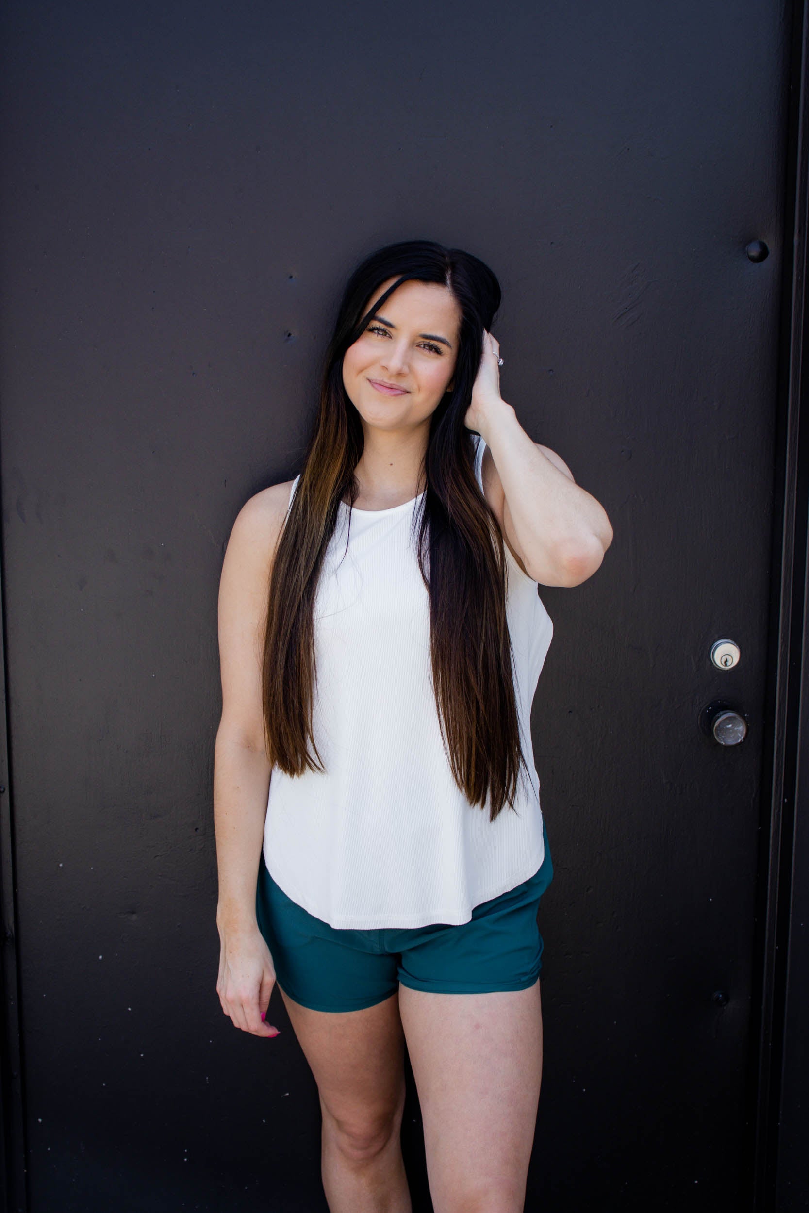 Izzy Side Slit Tank Top | Ivory