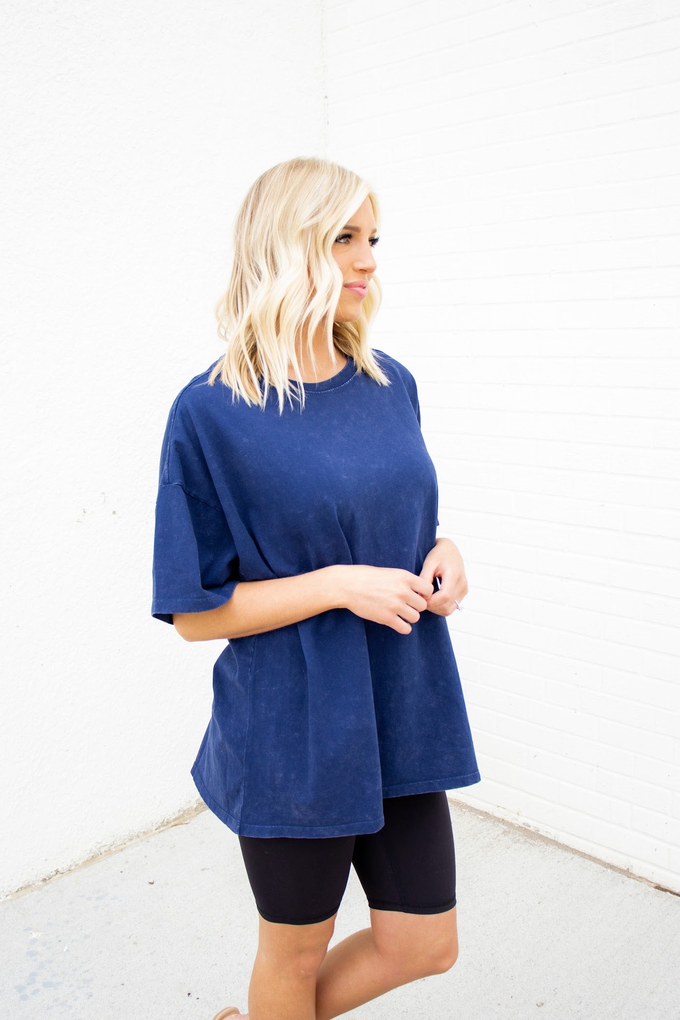 Leah Oversized Tee | Dark Night