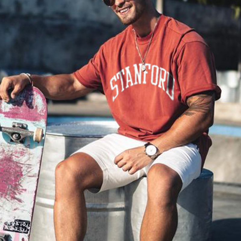 Vintage Casual Print Short Sleeve T-shirt