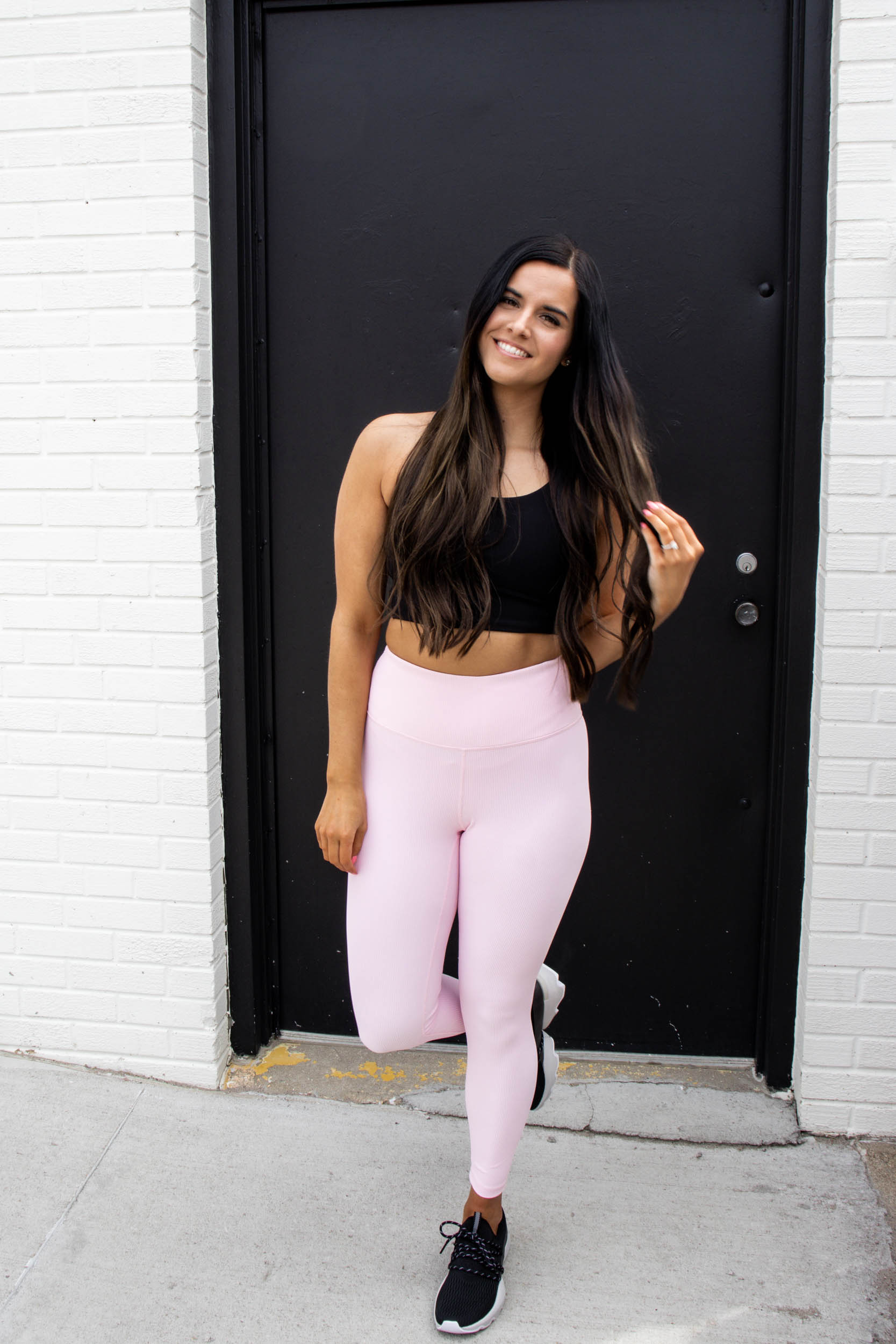 Josie Ribbed Leggings | Rose