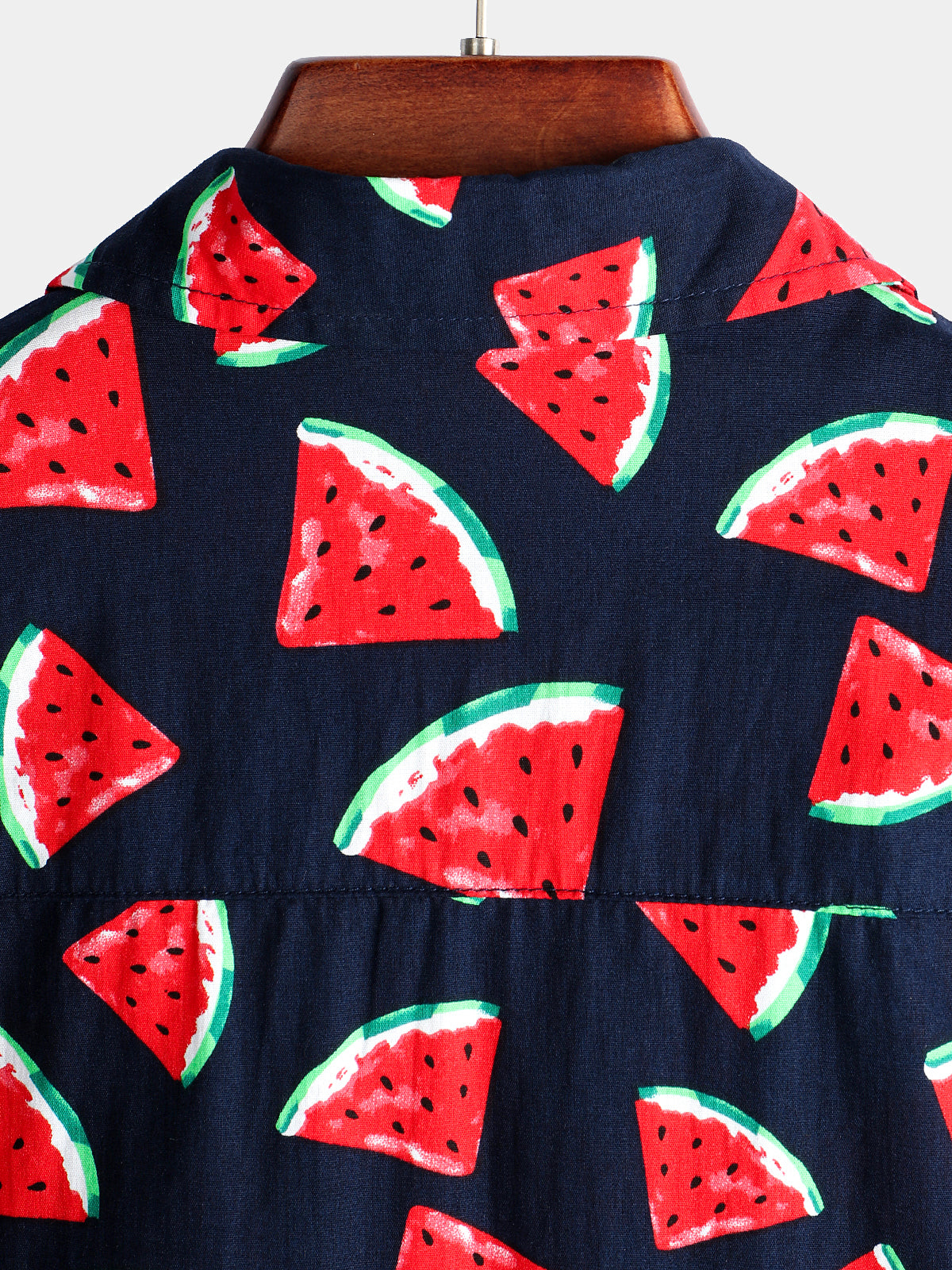 Men's Pink Watermelon Print Short Sleeve Shirt