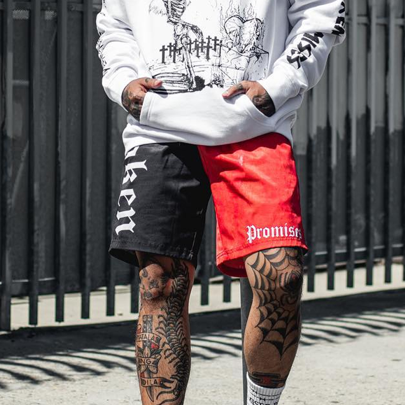 Summer Fashion Color Patchwork Sweatpants Shorts