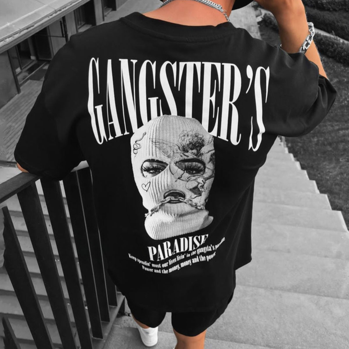 Men's Oversized Fashion Print T-Shirt