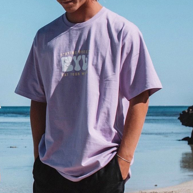 Modern Casual Printed Color Short Sleeve Shirt