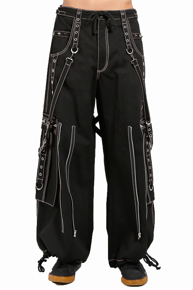 Back Up Skull Pants Black / White