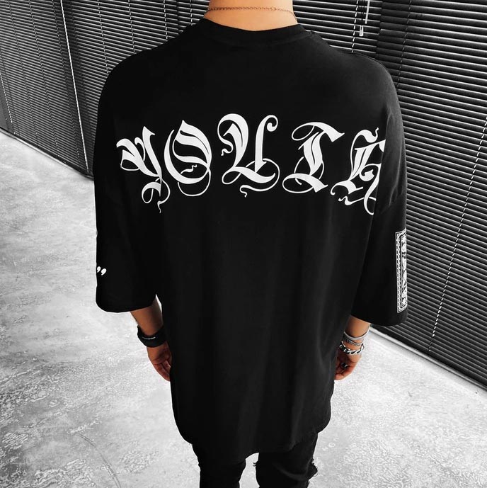 World Crazy Print Loose Short Sleeve T-Shirt
