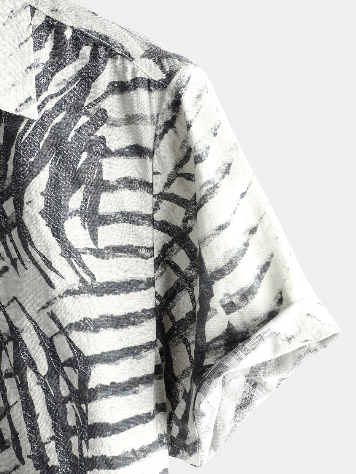 Men's Casual Striped Print Short Sleeve Shirt