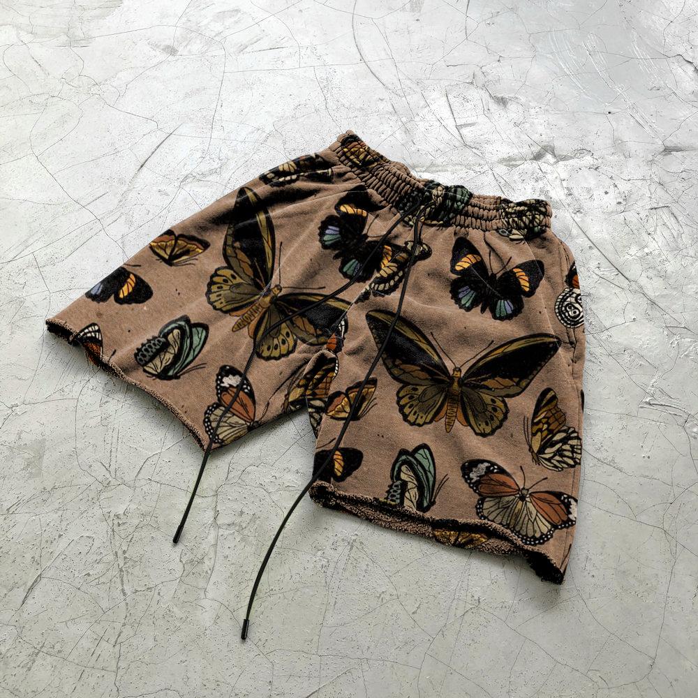 Streetwear Cashew Print Track Shorts