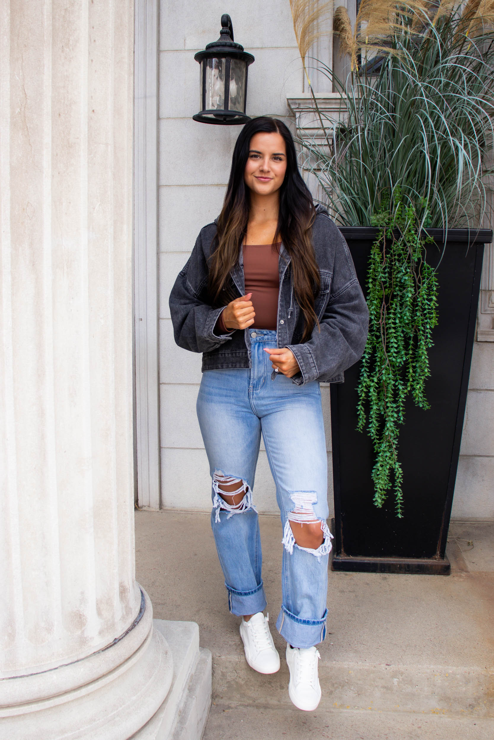Chandler Hooded Jacket | Washed Black