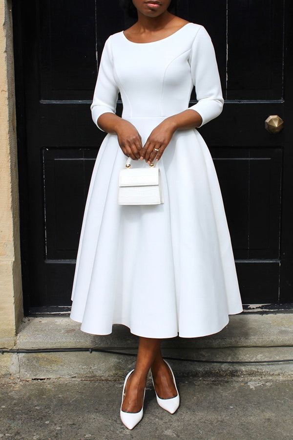 Pearl Love 3/4 Sleeve Swing Dress