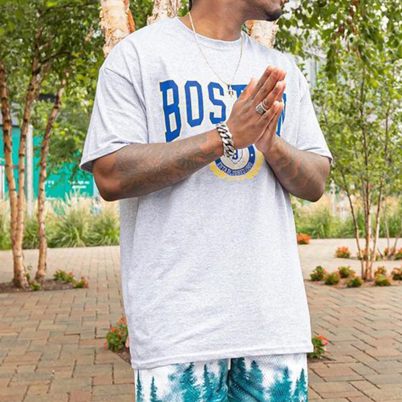 Men's Graphic Print Round Neck Short Sleeve T-Shirt