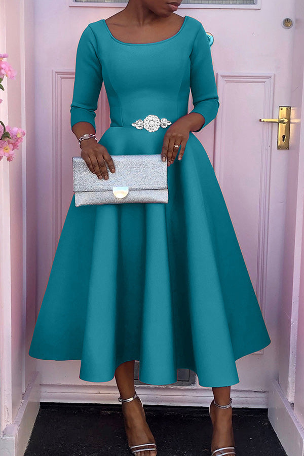 Pearl Love 3/4 Sleeve Swing Dress
