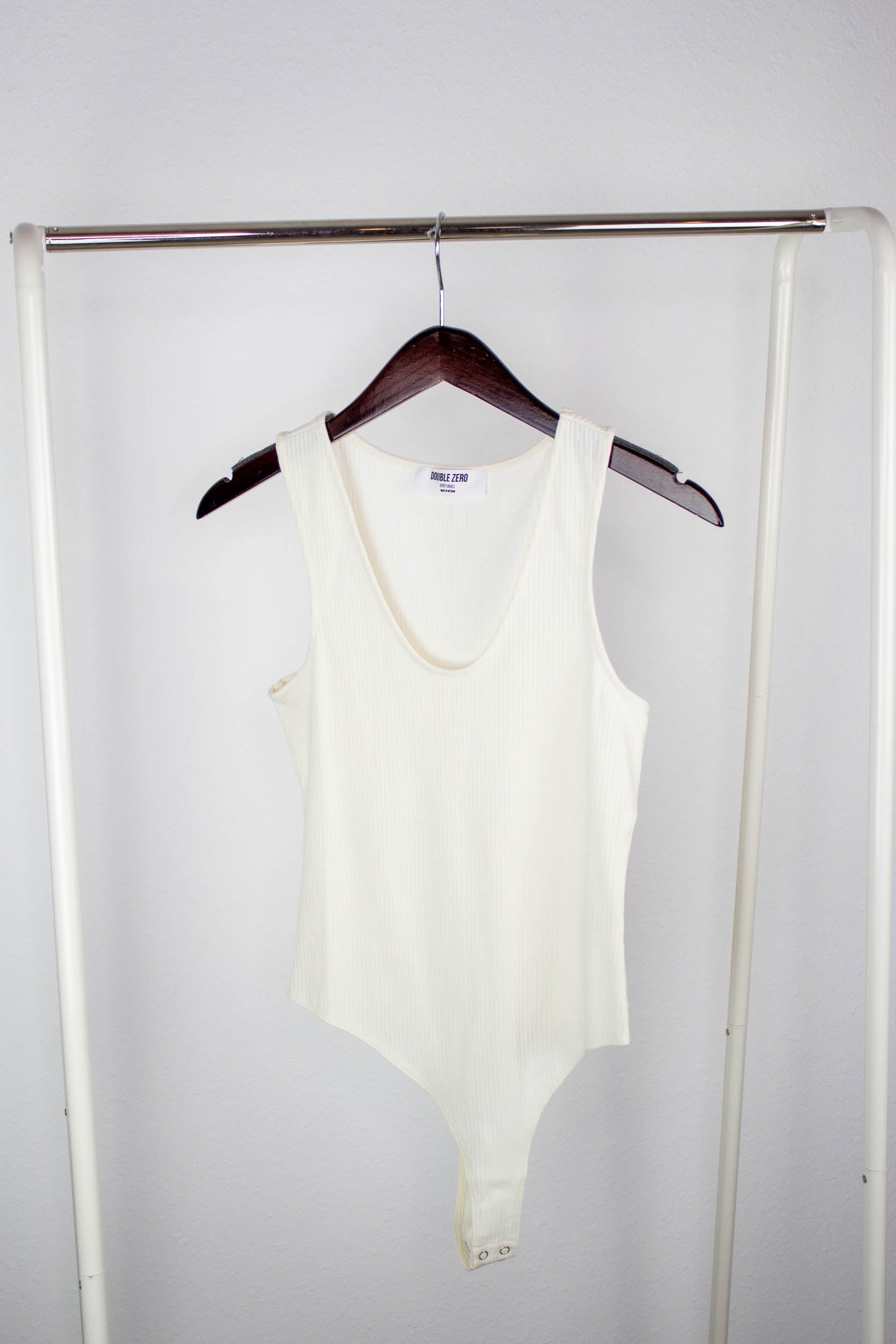Rachelle Ribbed Tank Bodysuit | French Vanilla
