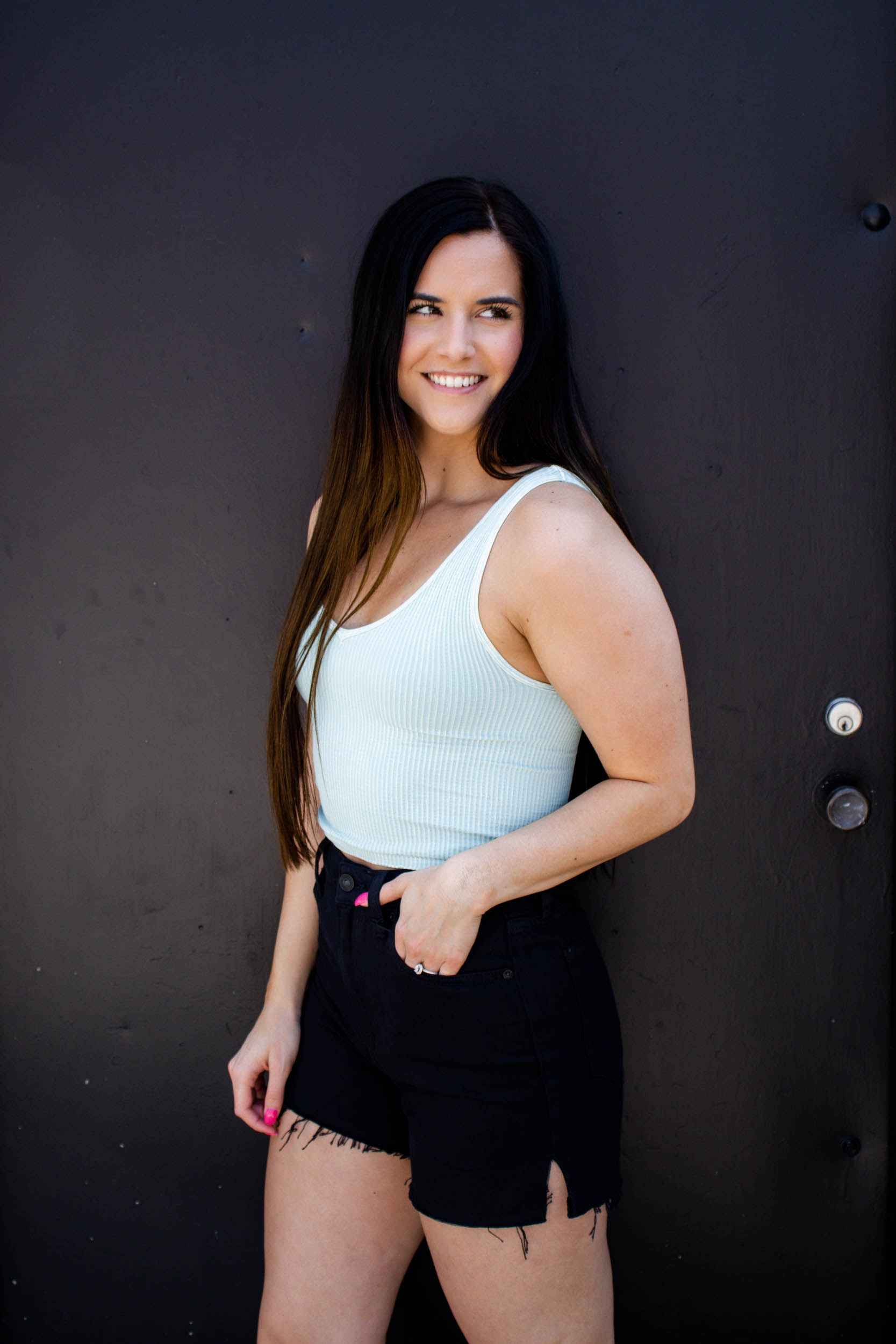 Avery Reversible Crop Top | Vintage Aqua