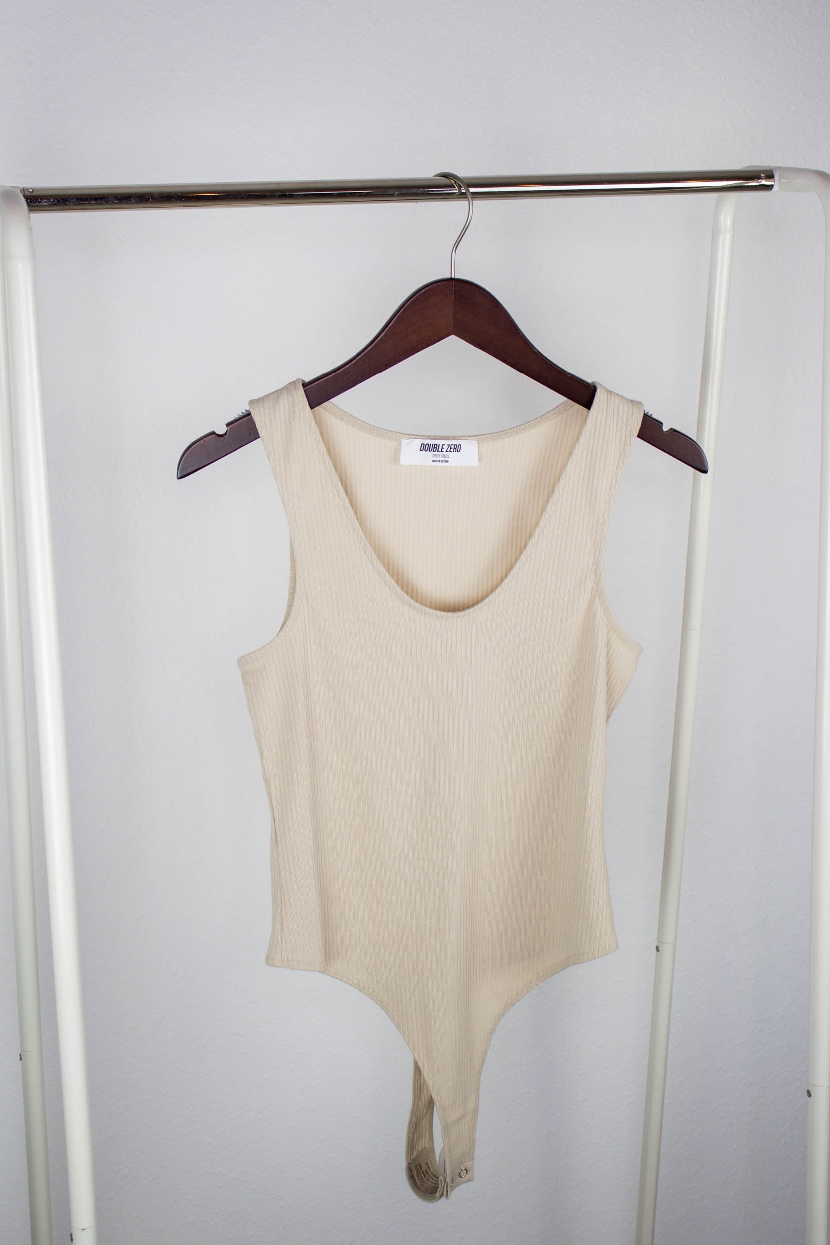 Rachelle Ribbed Tank Bodysuit | Khaki