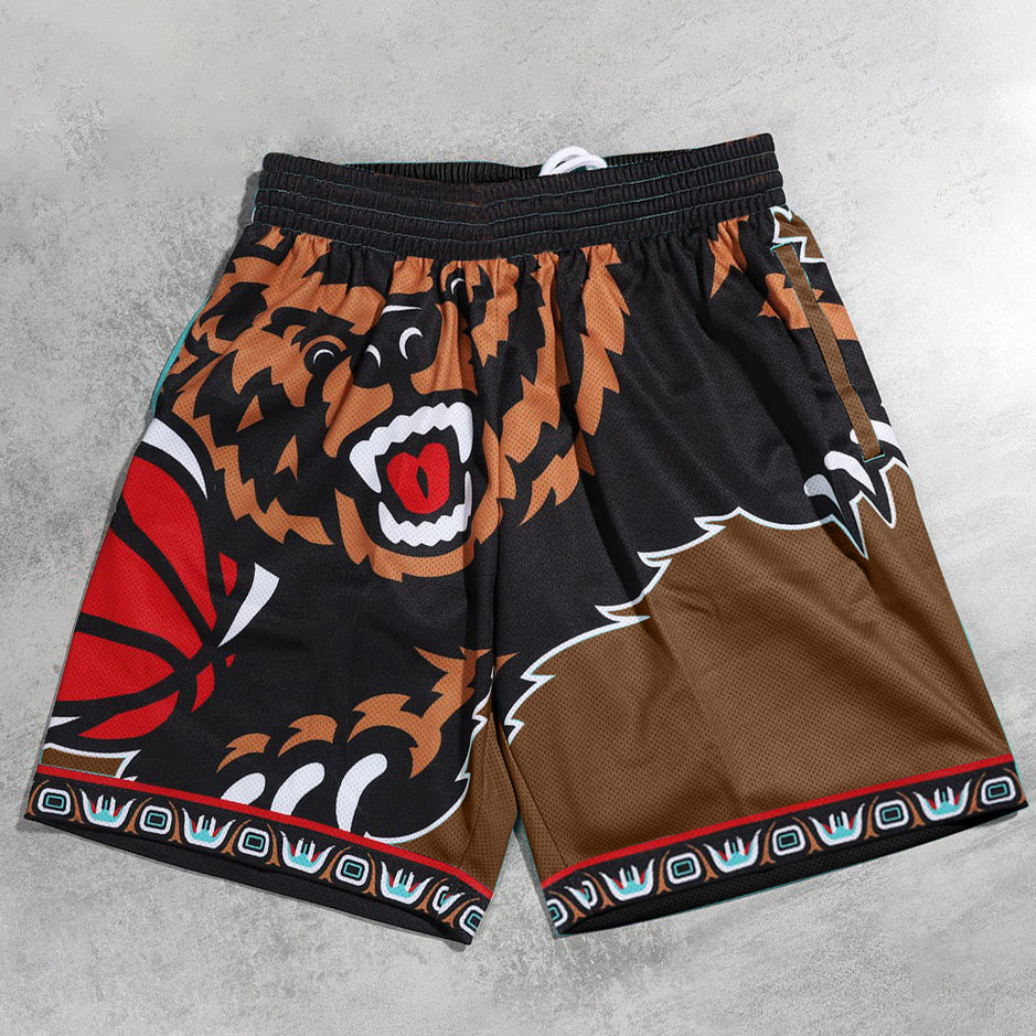 Streetwear Boxer Print Track Shorts