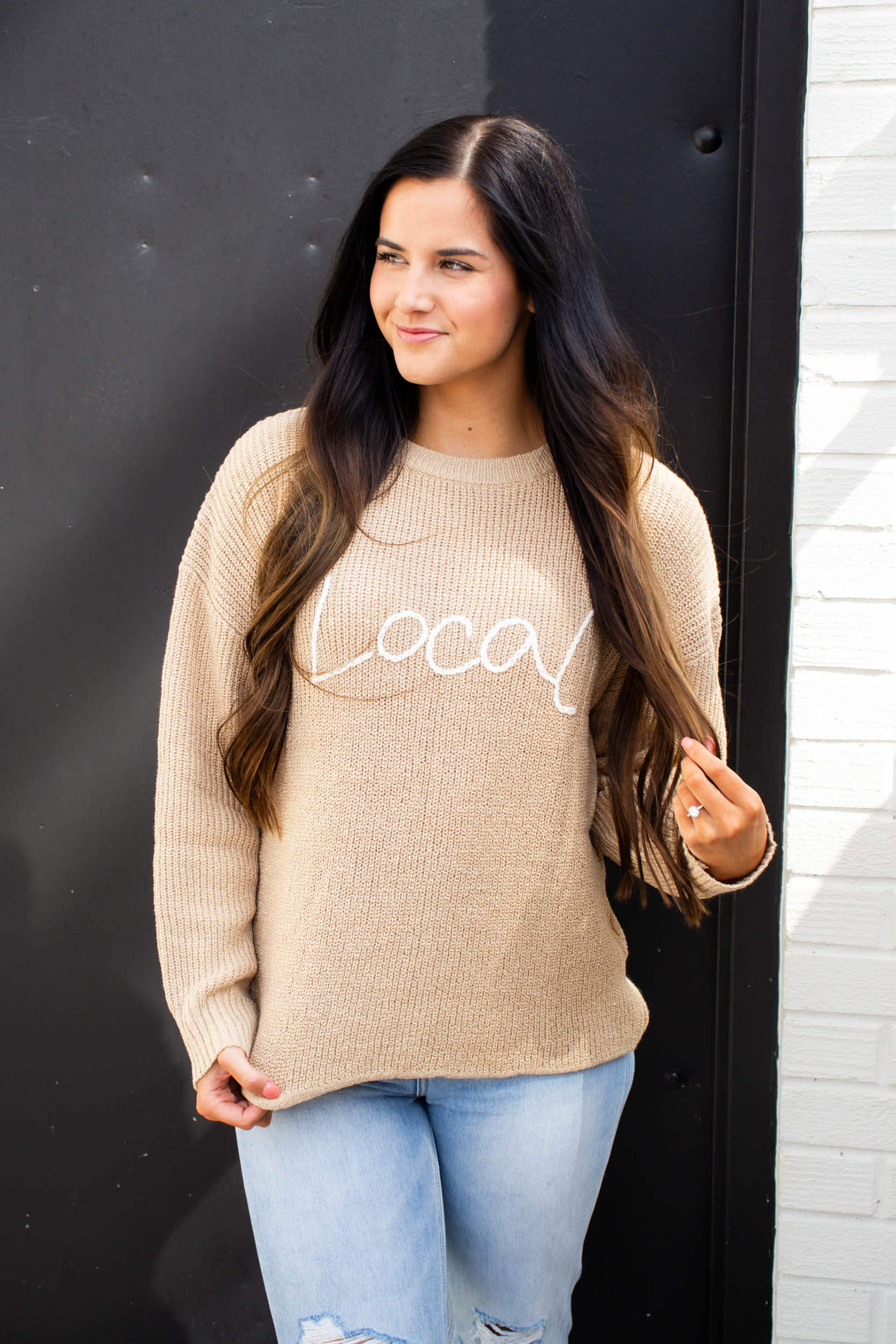 Local Stitched Sweater | Taupe