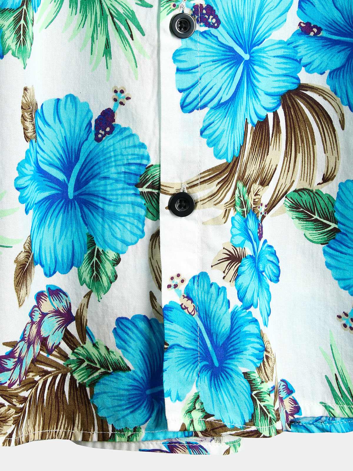 Men's Flower Cotton Tropical Hawaiian Shirt