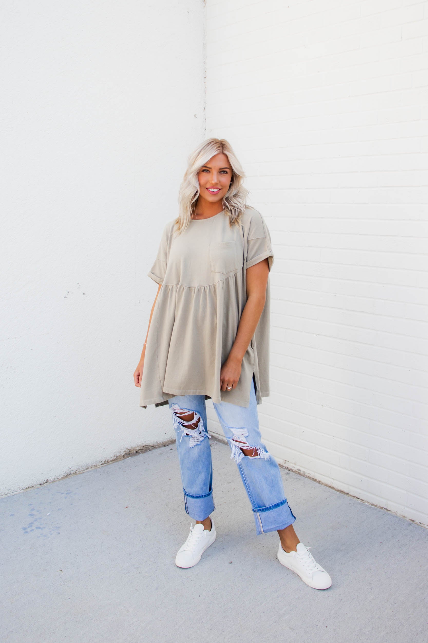 Cara Knit Top | Moss