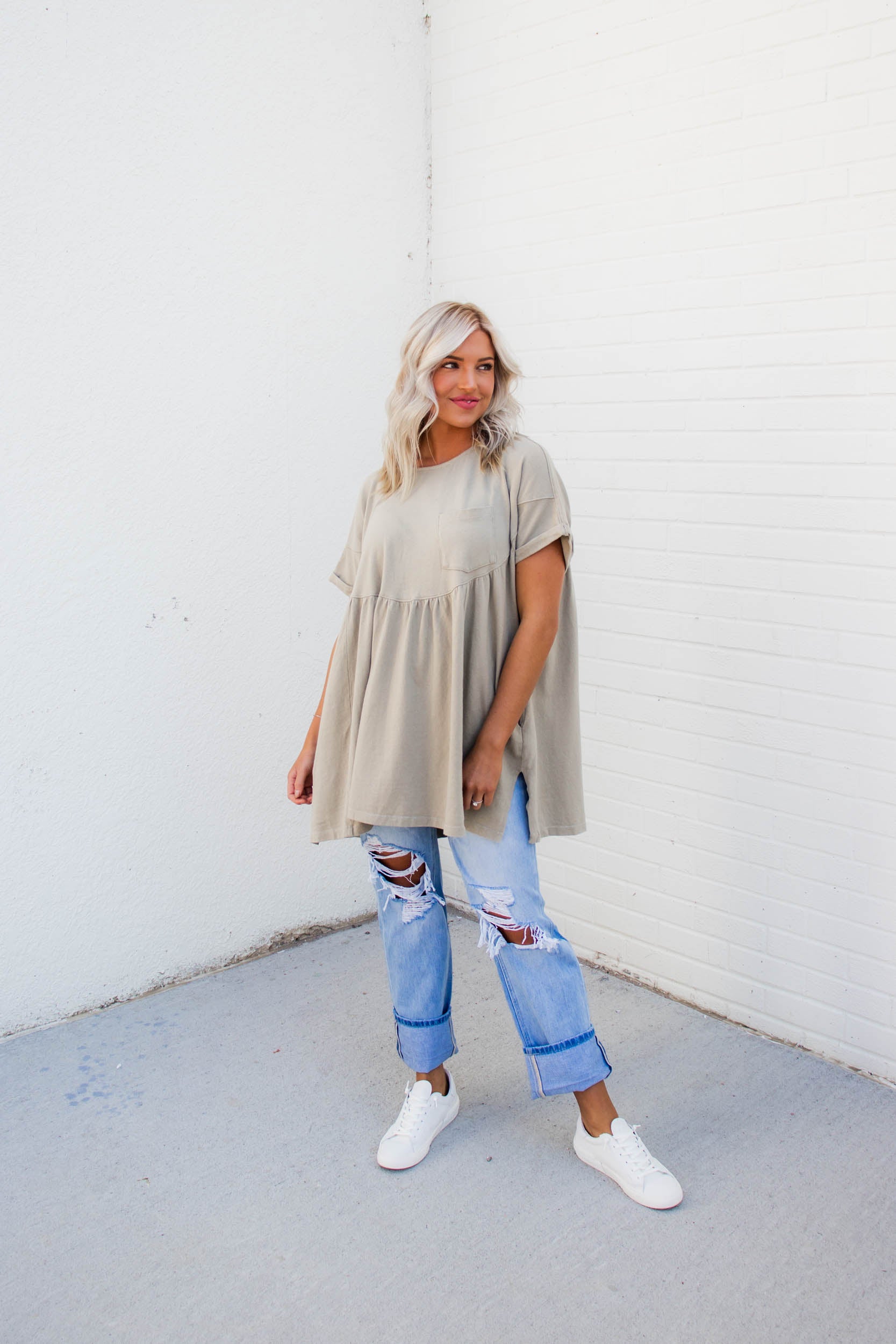 Cara Knit Top | Moss
